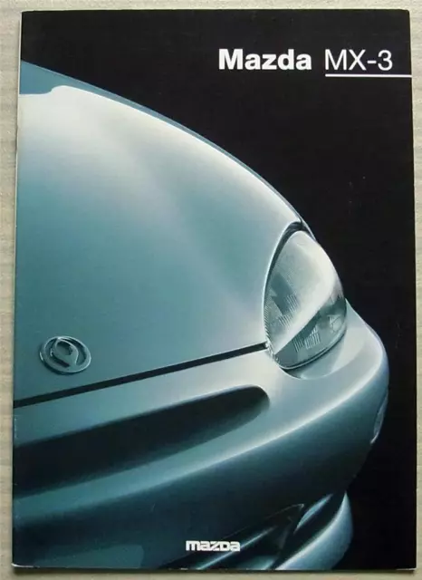 MAZDA MX-3 Car UK Market Sales Brochure June 1995 #MCAG836