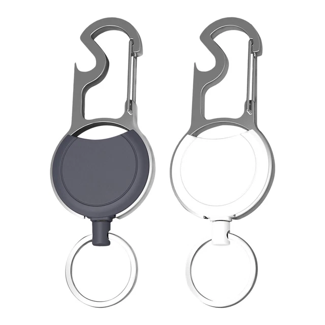 Porte-clés Chicago Illinois USA - Acier Inoxydable - Clip Pratique - Diamètre 4 Cm - Impression UV Durable