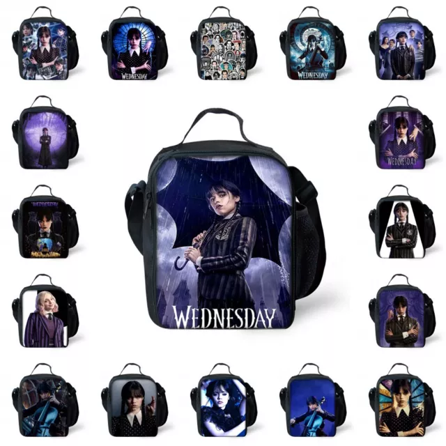 Wednesday Addams Insulated Lunch Bag School Snack Picnic Lunchbox Bags Kids Gift