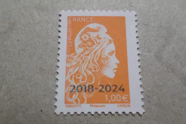 MARIANNE SURCHARGEE 2018/2024 FRANCE TIMBRE 1 EURO ENGAGEE neuf** MNH