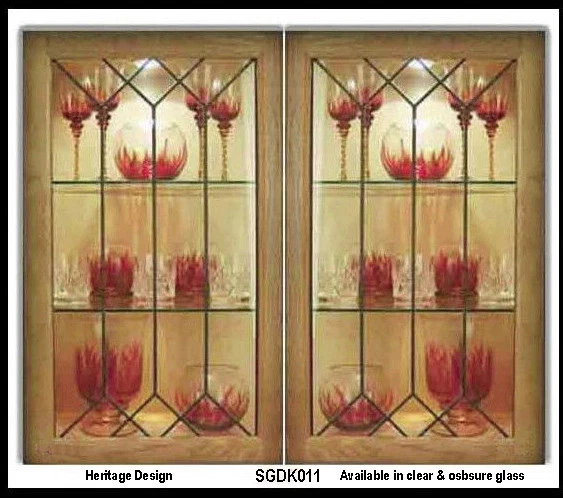 Heritage Kitchen Cabinet Glass Door Inserts For  Existing or new Cabinets