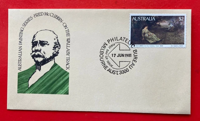 1981 Australian Paintings Series • Fred McCubbin 'On the Wallaby Track' ~ FDC