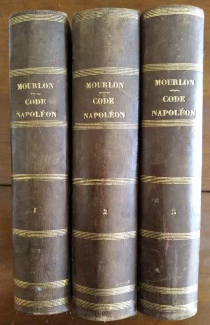 Lot 3 livres (série complète) : CODE NAPOLEON par MOURLON - 1858-1859