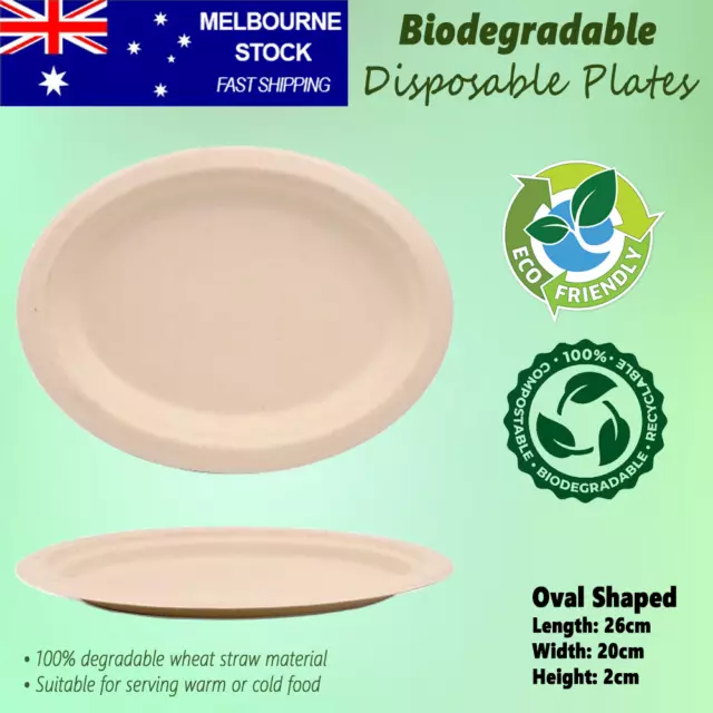 Biodegradable Disposable Plates Catering Eco Friendly Party Wedding Dinner Dish