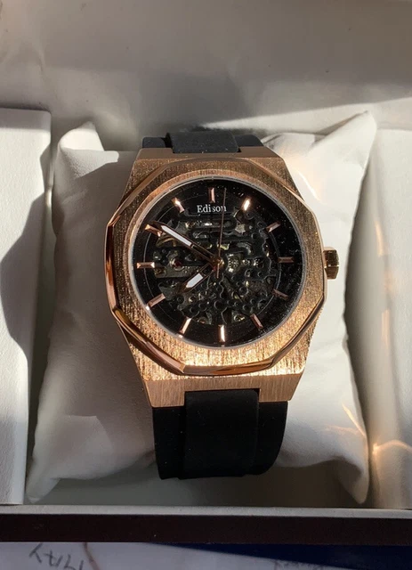 Edison skeleton watch sale