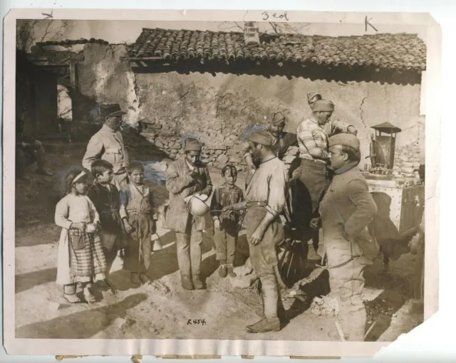 Wwi  Serbia French Monastir Photo Vintage Goulash Allied Soldiers 1918 Original