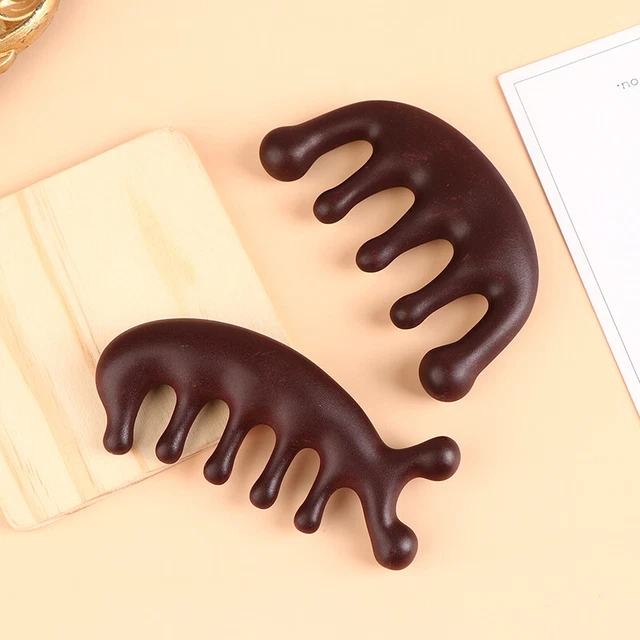 1Pc Resin Massage Comb Head Face Meridian Scalp Comb Scraping Wide Tooth Co TOP2