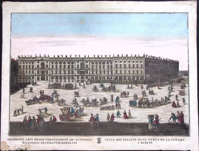 BERLINER STADTSCHLOSS, Kol. Guckkastenkupfer um 1780