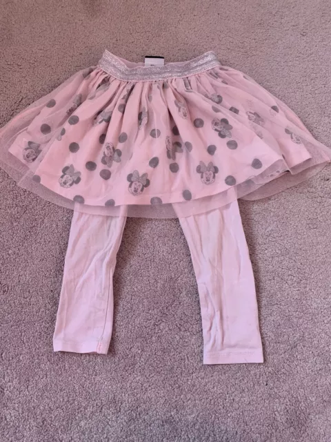 girls disney minnie mouse 2-3 Years pink tutu sparkle leggings George