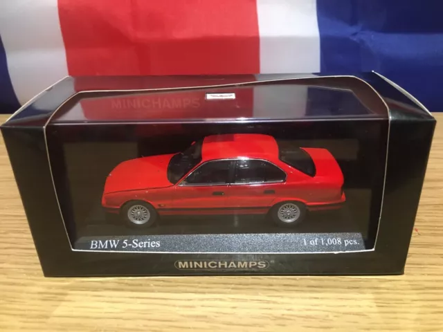 1:43 Minichamps 1988 BMW 5er 535i E34 SELTEN Modell in rot