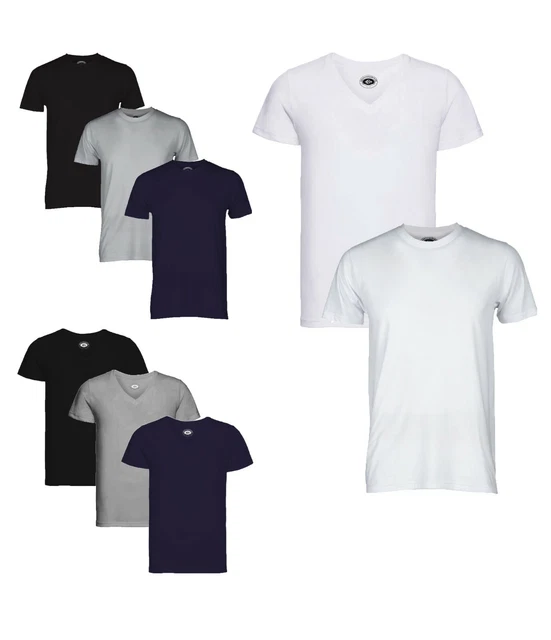 6 x t-shirt NAZARENO GABRIELLI cotone 100% maglietta UOMO girocollo scollo a v