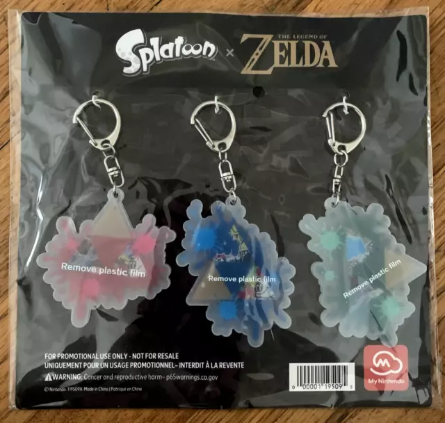 SPLATOON X ZELDA Splatfest Keychain Set from My Nintendo Rewards