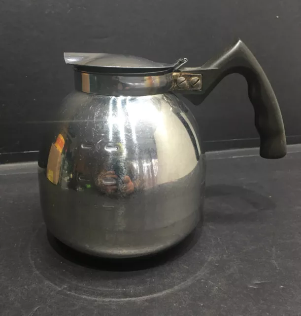 VINTAGE STAINLESS STEEL 8 cp VACUUM BREWER NICRO CORY COFFEE CARAFE POT 468A USA