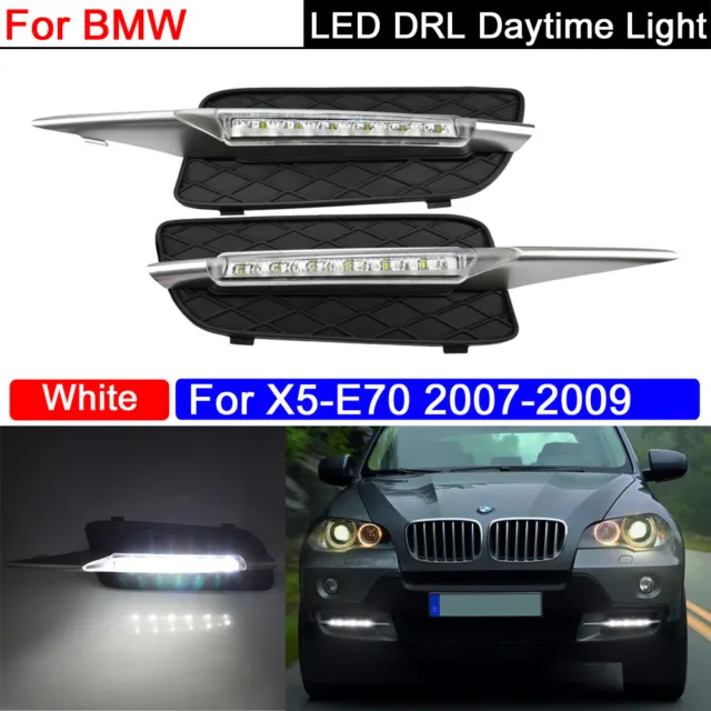 Daytime Running Lights LED DRL Fog Lamp Replacement Bumper For BMW X5/E70 07-09