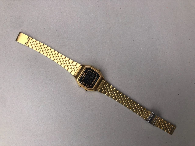 CASIO ILLUMINATOR VINTAGE gold plated digital watch 3284 LA680WE ...