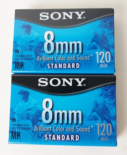 Sony 8mm Camcorder Standard Video 120 Minute Blank Tape Lot of 2 SEALED