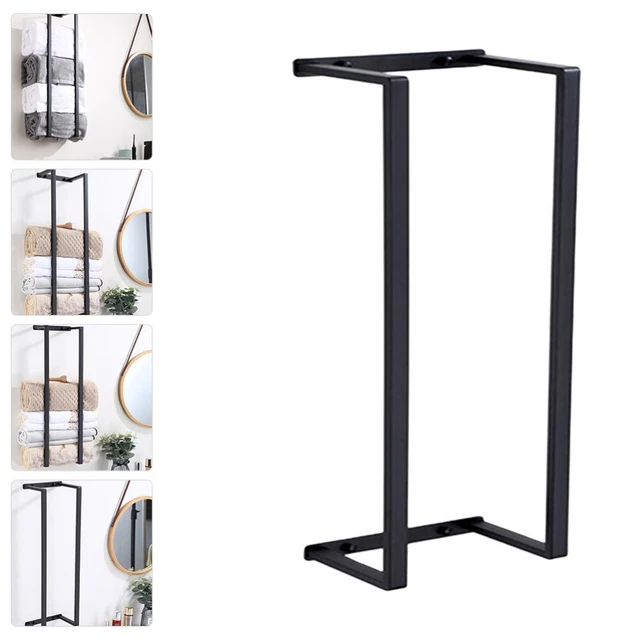 Portasciugamani 304 mensola bagno in acciaio inox nero