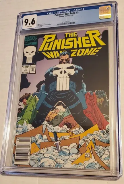 Rare Newsstand The Punisher War Zone #3 Cgc 9.6  Marvel Comics 1992
