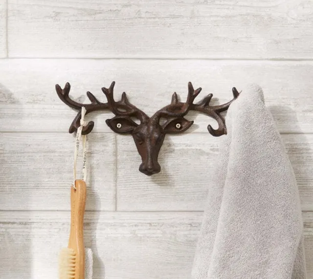 Buck Wall Mounted Hooks Centerpiece Collectible Indoor Home Decor Gift
