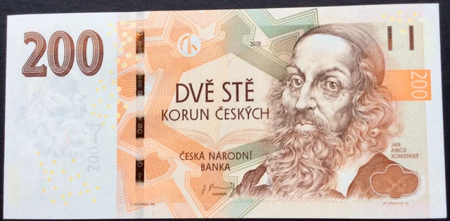 Czech Republic 200  Korun,2018,P-19,UNC(Combined Shipping)