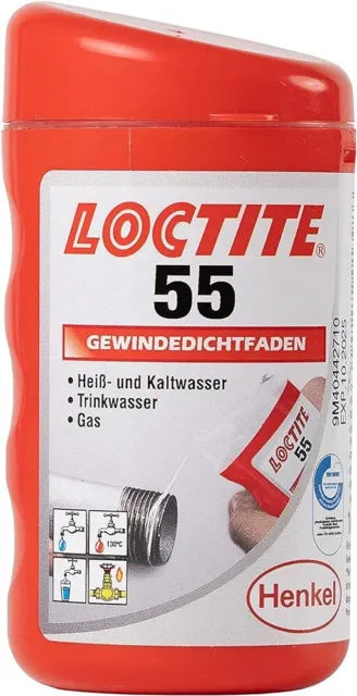 LOCTITE 55 FIL D'ETANCHEITE POUR FILETAGE 160 mètres