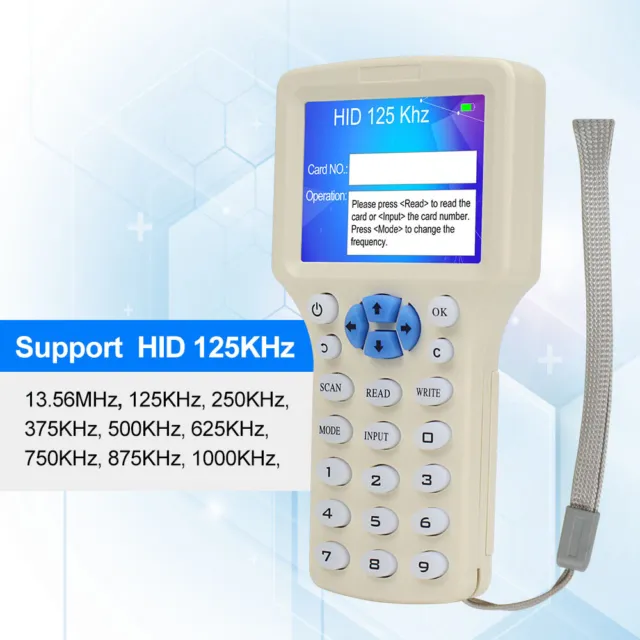 10 Frequency NFC/ID/IC/UID/Ntag203 Smart Card Reader Writer RF Copier Duplicator 3