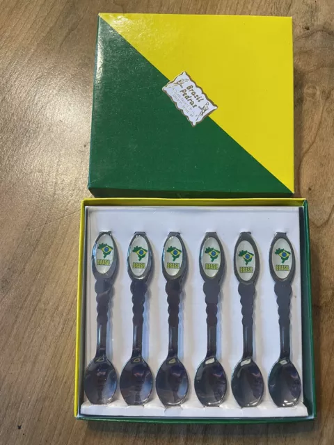 Brasil Embossed Small Souvenir Spoon Set