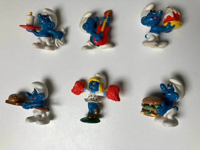 Peyo - Série Complète 8 Figurines Schtroumpfs McDonald's 1997 – Comme Neuf, Avec Blisters