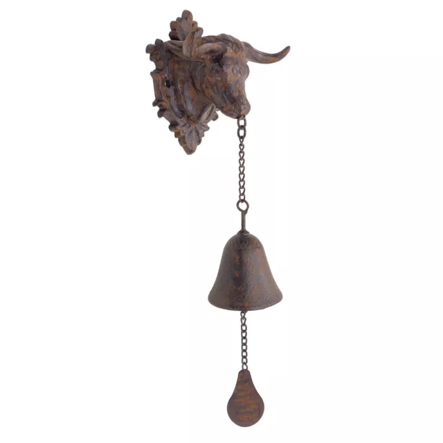 Vintage Cast Iron Cow Head Door Bell