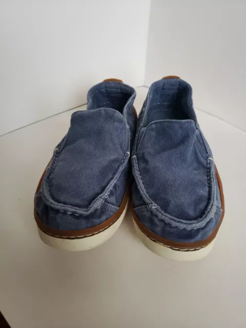 Timberland Earthkeepers Hookset Denim Slip On Loafers Shoes Blue Canvas Mens 7.5