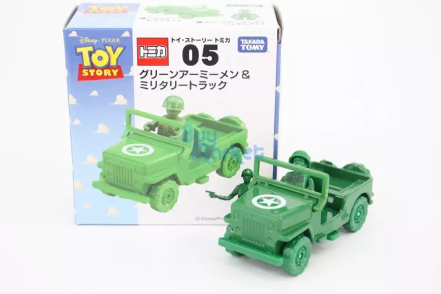 Coche de juguete Disney Takara Tomy Tomica Toy Story No.5 ejército verde para hombres multimilltario diecast