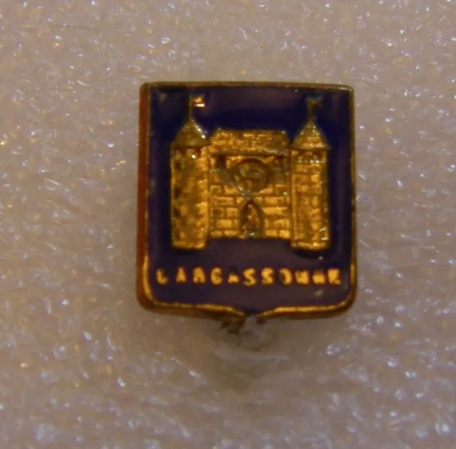 Broche Ancienne Blason Carcassonne Coat Of Arms Armoirie Heraldique Pin