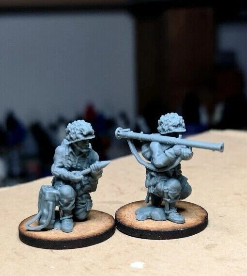 Warlord Games Bolt Action : Équipe Bazooka & Mortier Léger US Airborne (1944-45) - Figurines 28mm WWII
