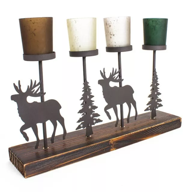 Heaven Sends Reindeer Woodland Candle Holder Tealight votive holder NEW