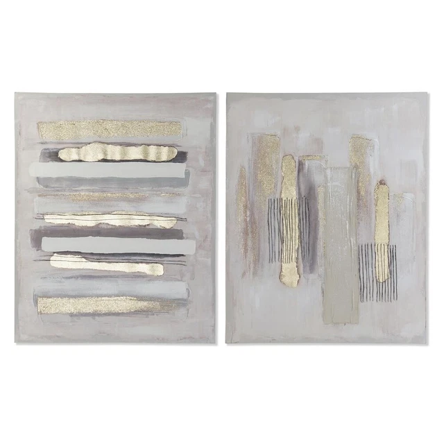 Cadre DKD Home Decor Abstrait (80 x 3,7 x 100 cm) (2 Unités)