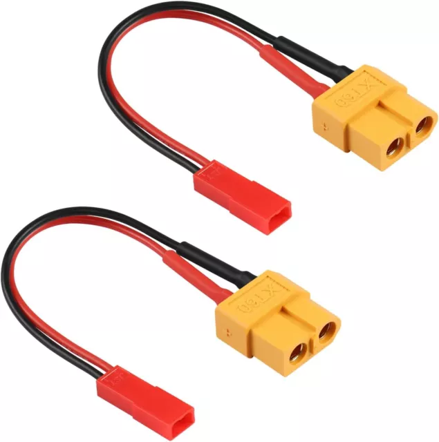 Set di 2 Cavi Adattatori XT60 Femmina a JST Maschio, 22AWG per Batterie LiPo RC