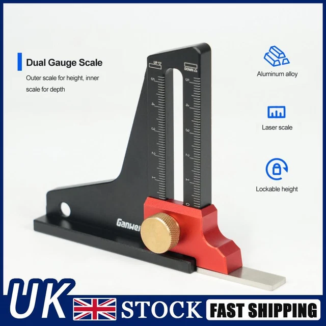 WOODWORKING HEIGHT DEPTH Measurement Dual Scale Useful Saw Blade ...