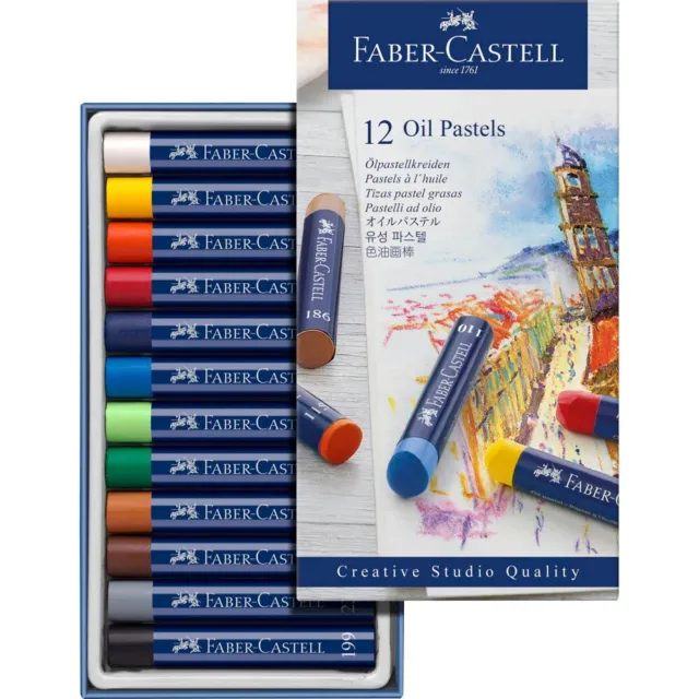 FABER-CASTELL Pastell Ölkreide farbsortiert 12 St.