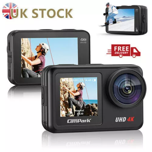 Campark V40 Dual Screen WiFi Action Camera 4K 20MP EIS Sport Cam Remote Control