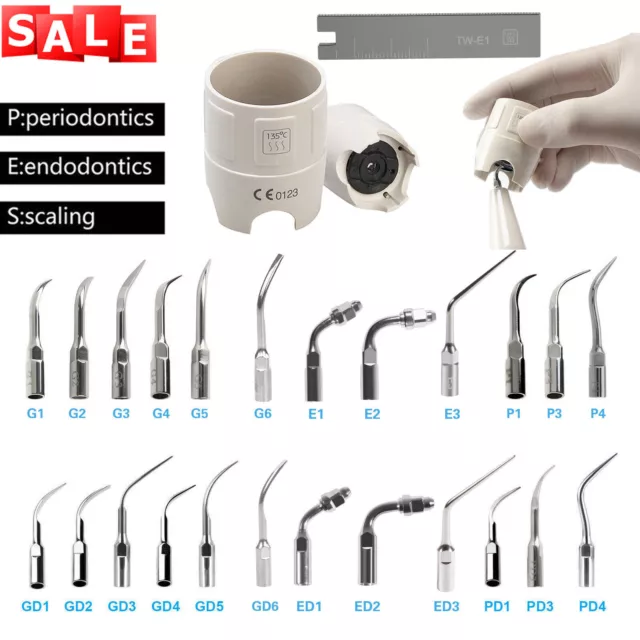 Dental Ultrasonic Piezo Scaler Tips for EMS Woodpecker DTE SATELEC /Wrench ek