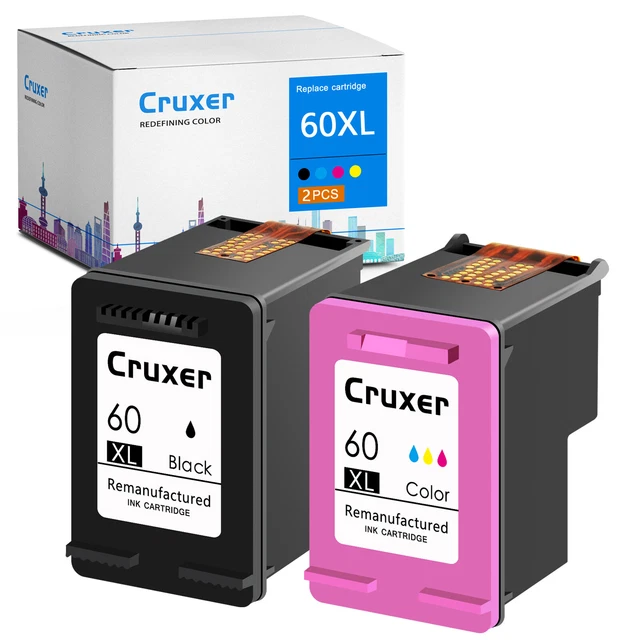 60XL INK CARTRIDGE Black / Tricolor For HP PhotoSmart C4640 C4650