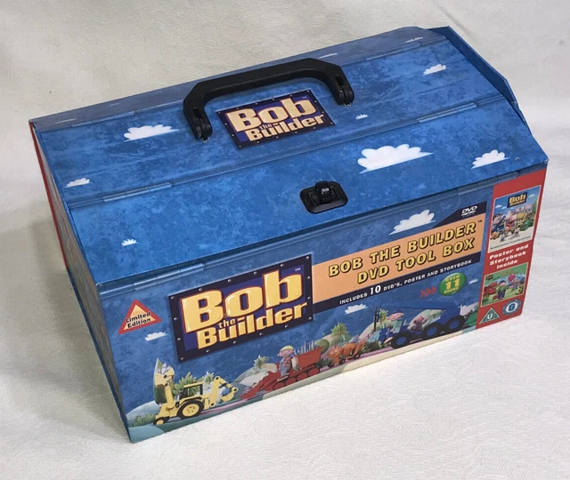 BOB THE BUILDER DVD TOOL BOX Rare LTD Edition 10 DVD Set In Vgc (FREE