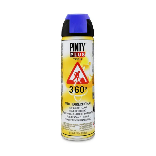 Pintura en spray Pintyplus Tech T118 360º Azul 500 ml