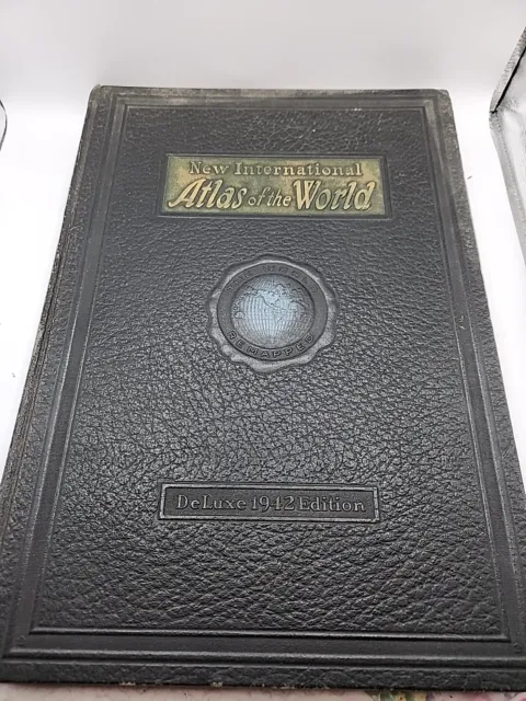 New International Atlas Of The World Deluxe 1942 Edition Geographical Publishing