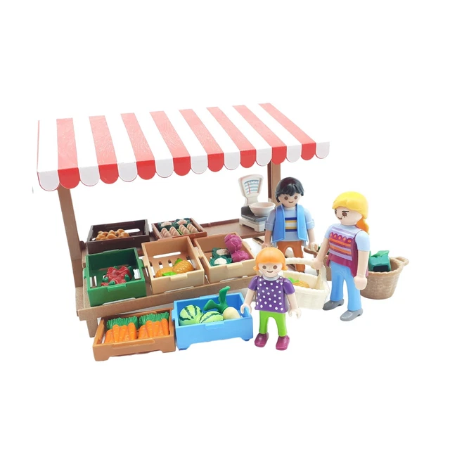 PLAYMOBIL STAND DE marché stand de légumes city life avec accessoires
