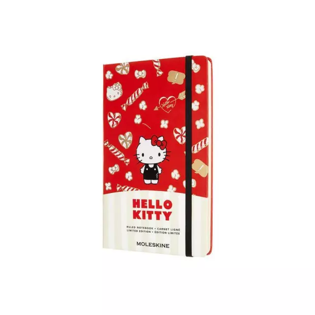 Moleskine Limited Edition Hello Kitty Hardcover Large Ruled Notebook Red