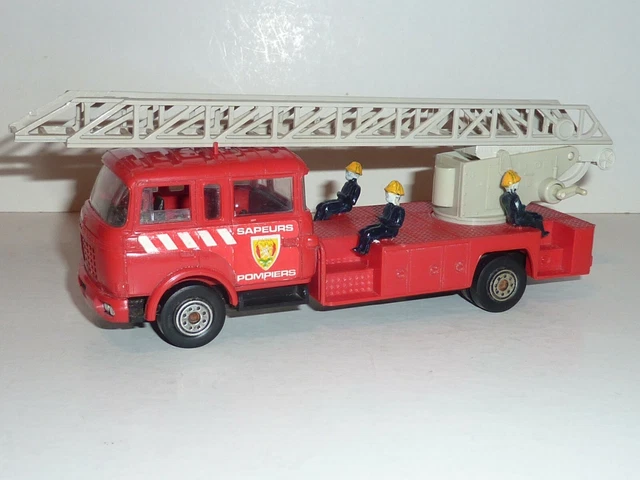 Miniature Norev SB 1/43 - Berliet GBK Grande Echelle Magirus Pompiers SDI B (sans Boîte)