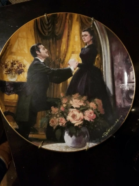 Gone With The Wind “The Proposal” Collectors Plate By Howard Rogers 1988 gi 21
