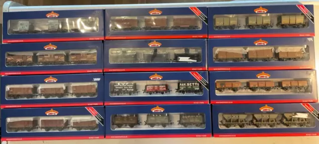 Bachmann Sets of 3 Wagon Packs Freight Oil Mineral etc job lot