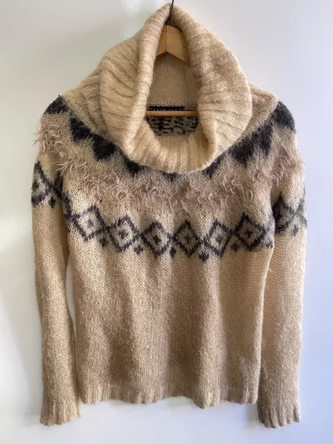 Twin Set Simona Barbieri Made In Italy Turtle Neck Sweater Size M